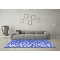 thumbnail image 3 of Ahgly Company Indoor Round Abstract Blue Contemporary Area Rugs, 5' Round, 3 of 4