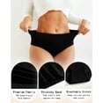 thumbnail image 3 of IF YOU Cotton Underwear for Women High Waisted Full Coverage Soft Briefs Plus Size Women's Panties S-XXL 6 Pack, 3 of 6