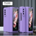 thumbnail image 2 of Techcircle Samsung Galaxy Z Fold 3 5G Case with Tempered Glass Screen Protector, Shockproof Anti-Scratch Hybrid Kickstand Full Protective Cover, Purple, 2 of 2