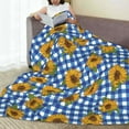 thumbnail image 6 of Pofeuu Sunflowers Print Ultra-Soft Micro Fleece Blanket,for Bed Or Sofa,All Season Throw Blankets Flannel Blanket-50"x40", 6 of 7