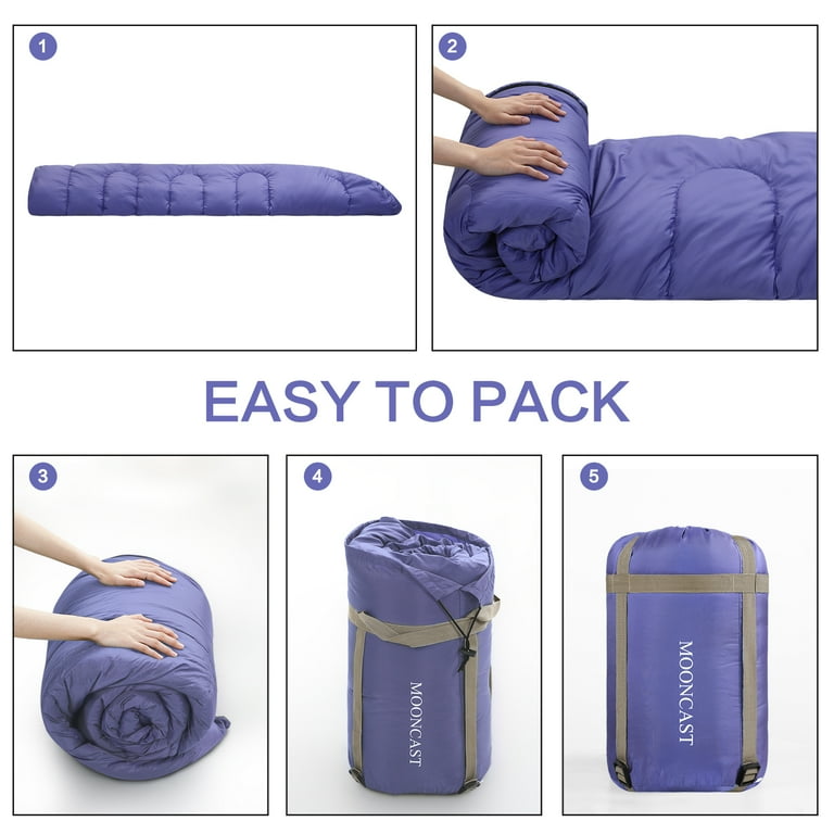 Single purple sleeping bag adult sleeping bag camping hiking waterproof outdoor travel for 32