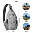 thumbnail image 5 of Sling Backpack,Halloween Spider Web and Spiders Sling Bag with Water Bottle Holder,Waterproof Sling Bag for Men/Women with Headphone Jack for Hiking,Travel, 5 of 6