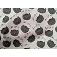 thumbnail image 4 of oneOone Cotton Poplin White Fabric Cat Face Animal Craft Projects Decor Fabric Printed By The Yard 56 Inch Wide, 4 of 4