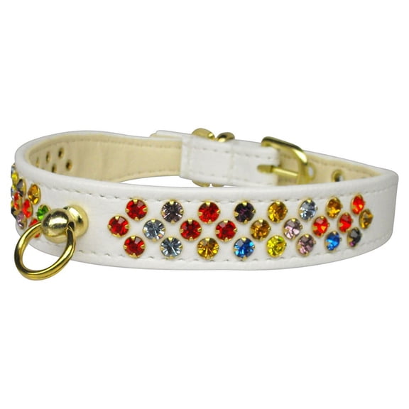 Confetti White 10 Pet Collar