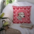 thumbnail image 3 of Hearts Love and Valentine's Day Dog Portrait Fabric Decorative Pillow, 3 of 4