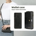 thumbnail image 2 of Dteck Wallet Case for Samsung Galaxy A15 5G, Galaxy A15 Wallet Case Crossbody Strap for Women Men, Durable PU Leather Zipper Card Holder Magnetic Detachable Phone Cover for Galaxy A15 5G/4G,Black, 2 of 8