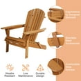 thumbnail image 5 of NiamVelo Outdoor Adirondack Chair, Folding Wood Durable Patio Lawn Chair Weather Resistant for Patio Deck Garden, Natural, 5 of 7