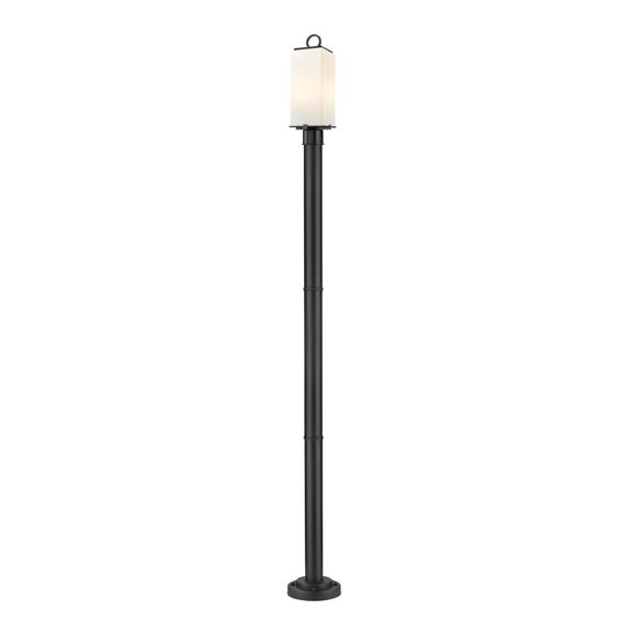 2 Light Outdoor Post Mount In Contemporary Style-94 Inches Tall And 9 Inches Wide-Black Finish-White Opal Glass Color Z-Lite 593Phmr-567P-Bk