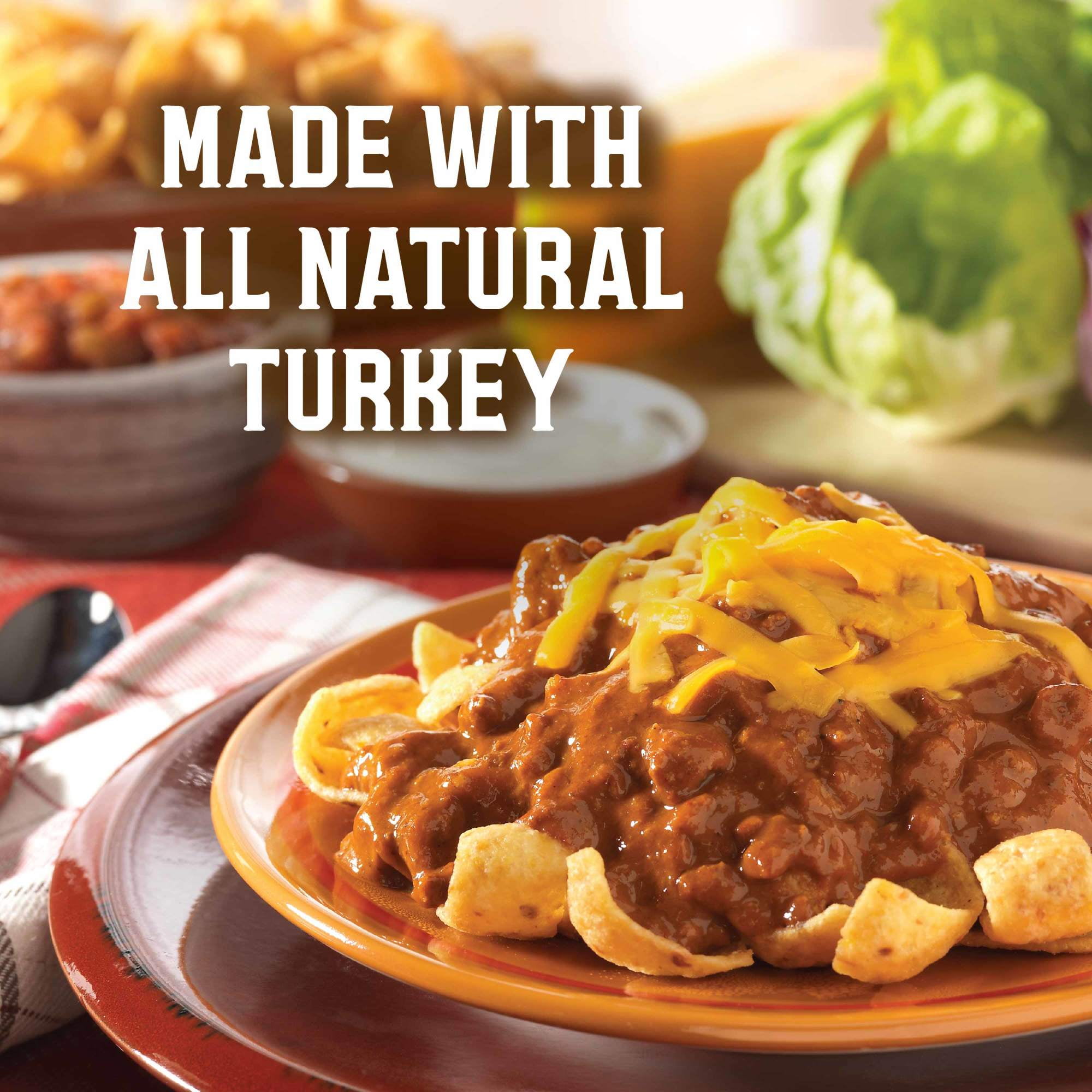 Wolf Brand Turkey Chili Without Beans, 96% Fat Free, 32g Protein Per Serving, 15 oz. Can