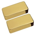 thumbnail image 2 of Paquete de 2 cubiertas de repuesto para pastilla de latón de Guitarra eléctrica 32x71.5mm Kusrkot dorado Guitarra Humbucker Pickup Cover, 2 of 7