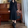 thumbnail image 5 of Dress with long sleeves, Polyester, Black, 3XL, 5 of 6