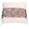 thumbnail image 2 of SAFAVIEH Lencia Striped Fringe Accent Pillow, 18" x 18", Beige/Grey, 2 of 3