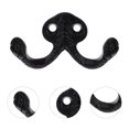 thumbnail image 1 of IFANLANDOR 6Ud Gancho Metal Negro Para Pared Gancho Doble Para Ropa Toallas Y, 1 of 8