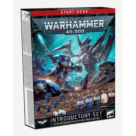 Games Workshop Warhammer 40,000 Introductory Set, 16 Push-Fit Miniatures with Paints & Tools, 1.8 lb, Ages 12+