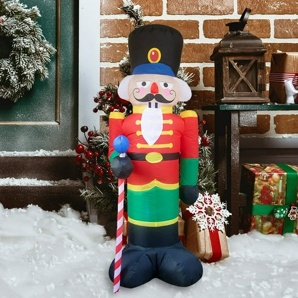 Inflatable Cartoon Giant Snowman with LED Light for  Garden Party Decor