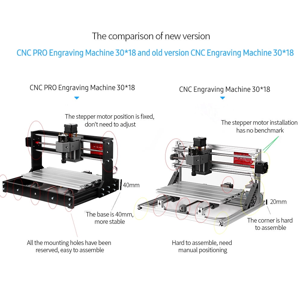 Engraving Machine,* 18 With Er11 And 30 * 300 * 180x40mm Er11 And 5mm With Offline With 3 Pcb Version Diy And 5mm Rod Offline With Er11 Area 300 * 5mm Rod Area 30 * 18