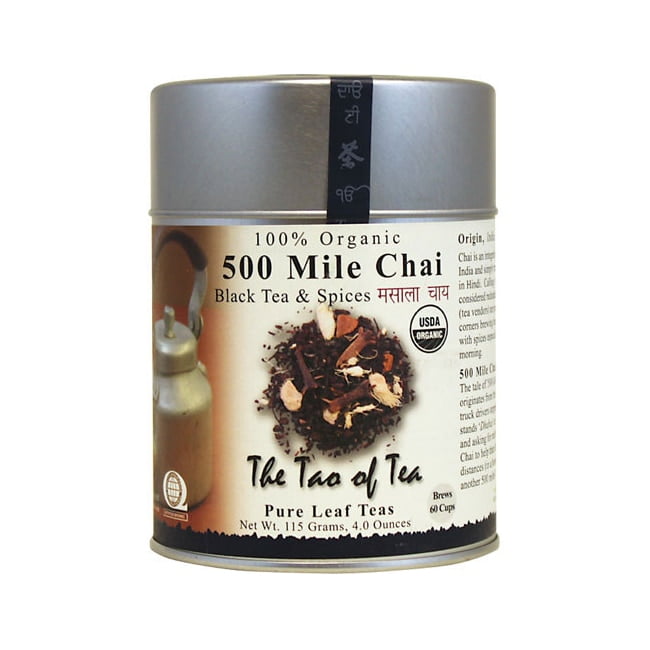 The Tao of Tea, Organic 500 Mile Chai Tea, Loose Leaf Tea, 4 Oz Tin