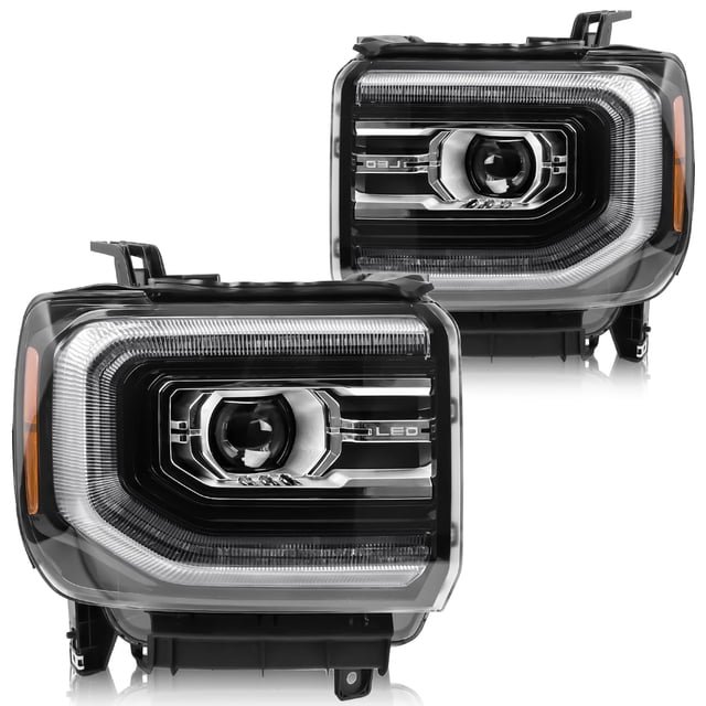 Conjunto de faros delanteros LIWEDFG para GMC Sierra 1500 2016-2018 LED