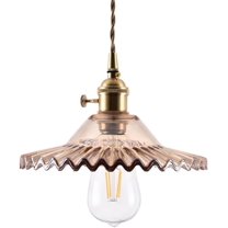 Vintage Japanese Style Glass Pendant Lighting for Kitchen Sink, Rustic Retro Pendant Light Fixture, American Pendant Lamp, Simple Modern Pendant Light for Bar Over Table Dining Room