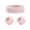 Pink, variant on CoCoMangos Spa Headband and Matching Wristbands for Washing Face, Adjustable Elastic Wash Wrist for Yoga Sports Make up Shower, 3pcs (Black)