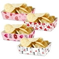 thumbnail image 4 of SLYNSHome 4Pcs Paper Food Trays,Disposable Concession Tray Serving Boats for Party Snacks Picnic Birthday Party Favors Supplies, 4 of 5