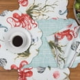 thumbnail image 5 of Behari Coastal Sea Life Cotton Quilted Round Reversible Placemats, Set of 6, 17", 5 of 7