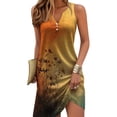 thumbnail image 1 of Vestido HOTYD, minivestido sin mangas, con botones y estampado floral, cuello en V, 1 of 2