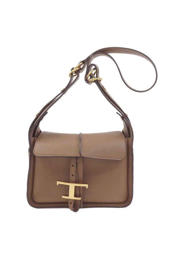 Pre-Owned Tod's T-Timeless Flap Shoulder Bag, Calfskin, Women's