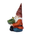 thumbnail image 4 of Hi-Line Gift Ltd. Funny Garden Gnome Holding Bird Bath, 4 of 5