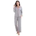 thumbnail image 1 of Richie House Women's Two-piece Striped Cotton Sleepwear Pajama RHW2828, 1 of 5