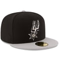 thumbnail image 3 of Men's New Era Black/Gray San Antonio Spurs Official Team Color 2Tone 59FIFTY Fitted Hat, 3 of 5