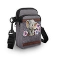 thumbnail image 3 of HELLHERO Butterfly Sunflower Crossbody Sling Bag with Adjustable Strap Polyester Women 4.33"x1.97"x7.09" for Travel, 3 of 7