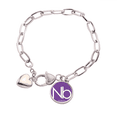 thumbnail image 1 of Chestry Elements Period Table Transition Metals Niobium Heart Chain Bracelet Jewelry Charm Fashion, 1 of 3