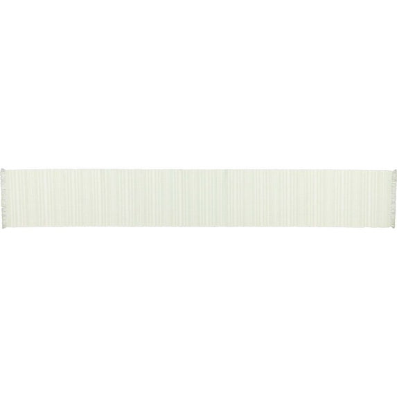 Ashton & Willow Mint Green Farmhouse Tabletop Kitchen Madeline Cotton Striped Rectangle 13x90 Runner