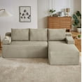 thumbnail image 6 of Miniyam L-Shaped Cloud Sectional Sofa with Deep Seat, No Assembly Required, 3 Seats Compression Sofa for Living Room, Bedroom, Apartment, Camel (Right Facing Chaise), 6 of 8
