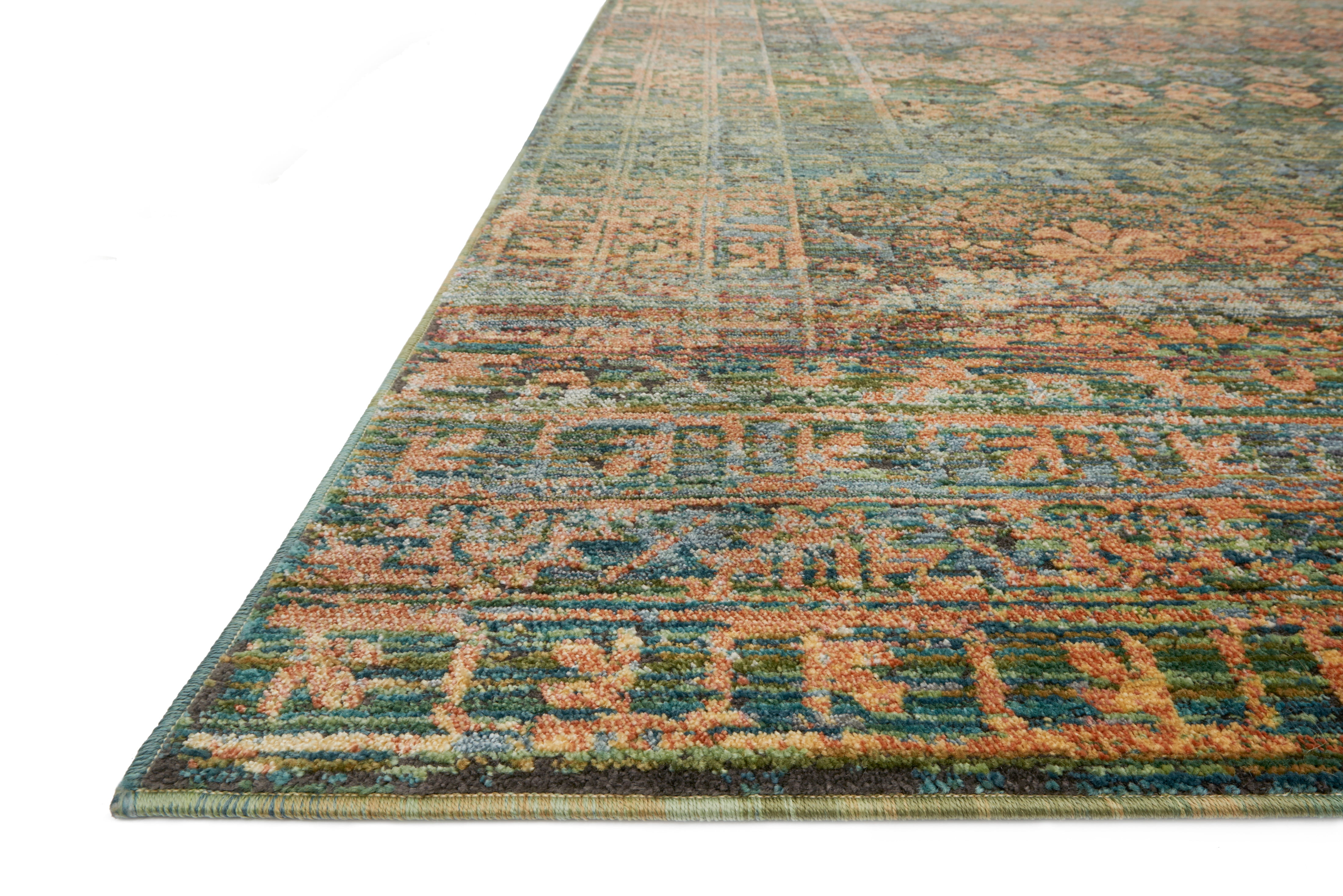 Loloi Javari Lagoon / Fiesta Runner Area Rug, Power Loomed, 2'-6" x 8'-0"