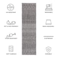 thumbnail image 6 of SAFAVIEH Courtyard Altan Geometric Indoor/Outdoor Runner Rug, Black/Grey, 2'3" x 14', 6 of 10