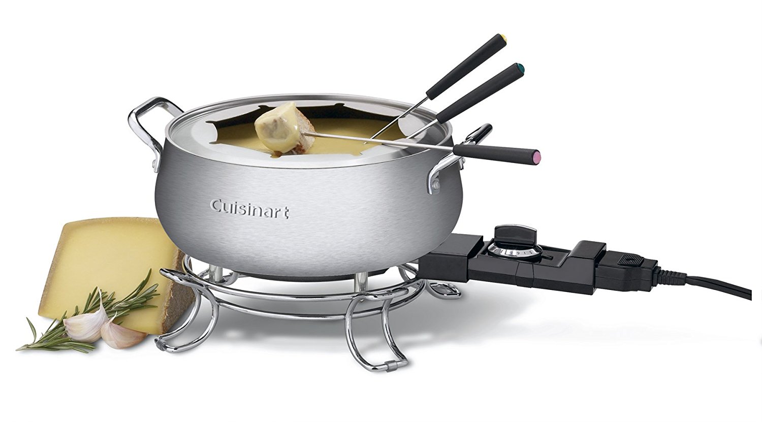Cuisinart CFO-3SS, 3-Quart Electric Fondue Pot with Forks, Stainless Steel - image 2 of 6