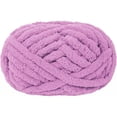 thumbnail image 1 of Nvzi 1 ovillo de hilo de chenilla grueso para tejer, ideal para mantas tejidas a mano, hilo ultrasuave para mantas grandes, color morado claro., 1 of 5