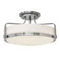 thumbnail image 1 of Hinkley Harper 3643CM 18" Semi Flush Ceiling Light, Chrome 3-Light LED, 1 of 2