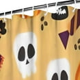 thumbnail image 3 of Halloween Pumpkins Skulls and Candies Shower Curtain 72"x84" ,Bathroom Decorative Shower Curtains Set with 12 Hooks,Modern Waterproof Washable Shower Curtain, 3 of 6
