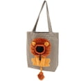 thumbnail image 2 of Bolsa de lona plegable para gatos, diseño de león en 3D, ideal para transportar mascotas, 2 of 6