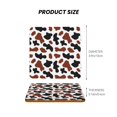 thumbnail image 5 of Xecao Brown Black Cow for MDF Cork Coaster 4 Pcs,Drink Coasters,Suit for House Warming Gifts New Home ,Coffee Table Decor-Square, 5 of 7