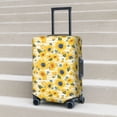 thumbnail image 2 of Lsque Blue Floral Sunflower Printed Luggage Cover, Travel Luggage Protector,Scratch and Dirt Resistant, Fits 18-32 Inch Luggage - X-Large, 2 of 9