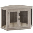 thumbnail image 2 of beeNbkks EV1050 Large Corner Dog Crate Double Doors -  Weathered Grey, 2 of 6