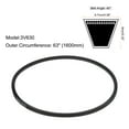 thumbnail image 2 of 3V630 Rubber V Belt 63" Length x 0.38" Width x 0.31" Thick, Industrial Power Drive Belt, 2 of 5