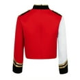 thumbnail image 3 of Aislor Kids Boys Marching Band Metallic Patchwork Sequins Outerwear Jacket Uniform Performance Red 16, 3 of 7