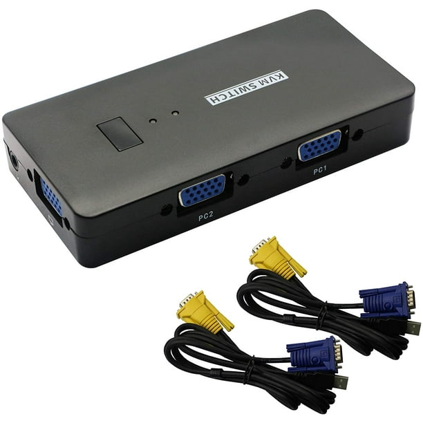 USB Printer Sharing Device 2 in1 Out Printer Sharing Switch Auto KVM  Converter