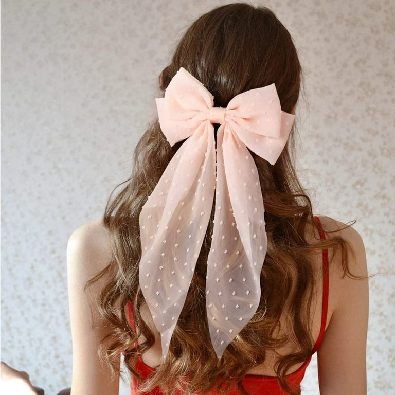 Elegant French Knot Headband Satin-like Bow, for Women Girls