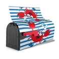 thumbnail image 3 of Balery Red Funny Crab on Blue Stripe Mailbox Cover - Standard Size-25.5x21 in, 3 of 9